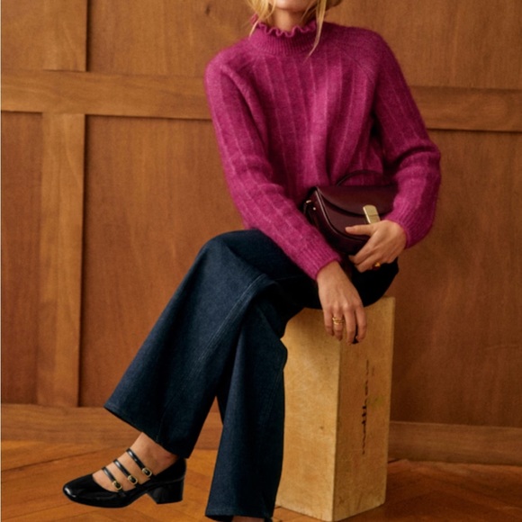 Sezane Loris Jumper in Rasberry XS
